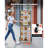 Grid Wall Panel 23.62 x 64.57 in Wire Display Rack with Wheels & Hooks