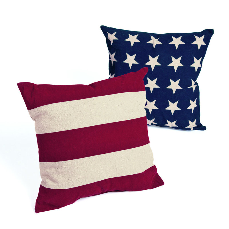 Patriotic Pillow Set, 4th Of July, Front Porch, Outdoor/indoor, Home Decor, 2 Pieces. 14" X 14"