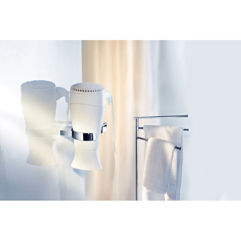 Wall mounted hairdryer/straightener holder 