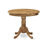 3 Piece Kitchen Table Set Contains a Round Dining Room Table with Pedestal and 2 Clay Linen Fabric Upholstered Chairs, Natural-1777544590-1777544589-1777573236