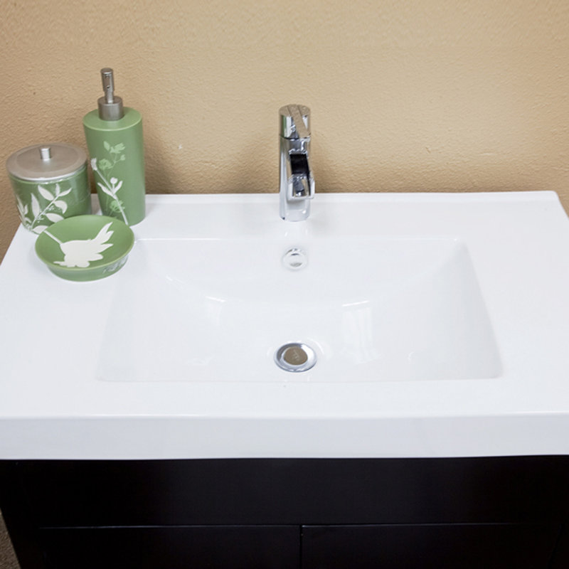 Atsabe 31.5'' Single Bathroom Vanity with Ceramic Top
