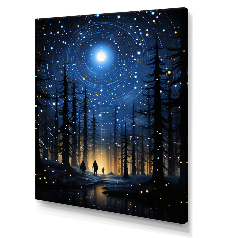 «Alaincourt Native Art Blue Celestial Guardians II», reproduction, H 20 po x l 12 po x P 1 po, Toile tendue