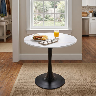 Table de salle à manger ronde 31,5 po Mid-Century