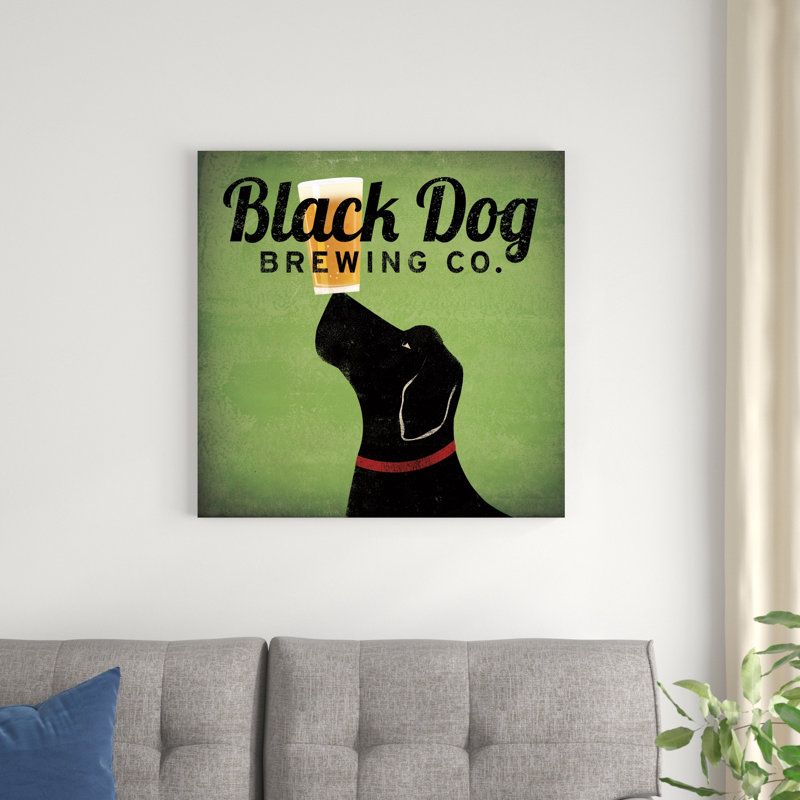 Black Dog Brewing Co sur fond vert, H 30 po x l 30 po