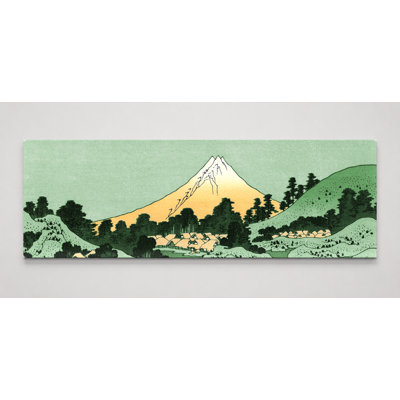 La réflexion du mont Fuji dans le lac Misaka (vers 1830-1832) - Art mural sur toile panoramique