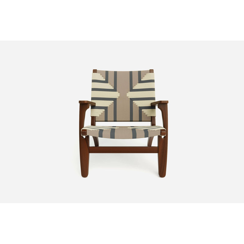 Masaya Armchair, Coffee, Gray Ivory