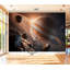 Papier peint adhésif pelez et collez Scène de l'espace extra-atmosphérique Lunes géantes gazeuses Ceinture d'astéroides Lointain soleil Art mural auto-adhésif et amovible-1158134855