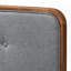 Lit plateforme tapissier double Daventry Cowarts, gris foncé / noyer H 57,9 po x l 56,75 po x L 76,95 po-118853405-118853378