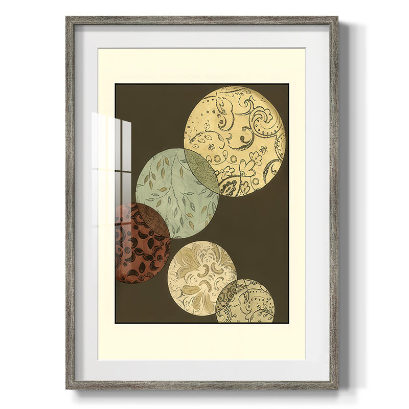 Small Pattern Composition I -Framed Print, Distressed, 25.5" H x 17.5" W