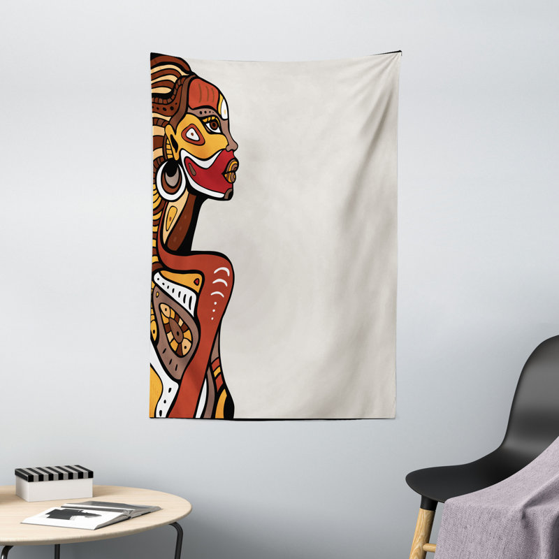 Tapisserie africaine en polyester, H 60 po x l 40 po