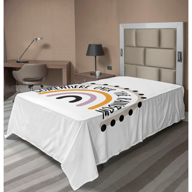Drap-housse Ambesonne, Drap plat pour lit simple