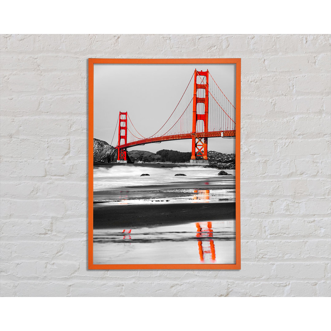 Gerahmtes Poster Annslee Golden Gate Bridge Red Reflections