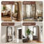 Miroir de plancher rectangulaire en bois massif l 31,5 po x H 71 po