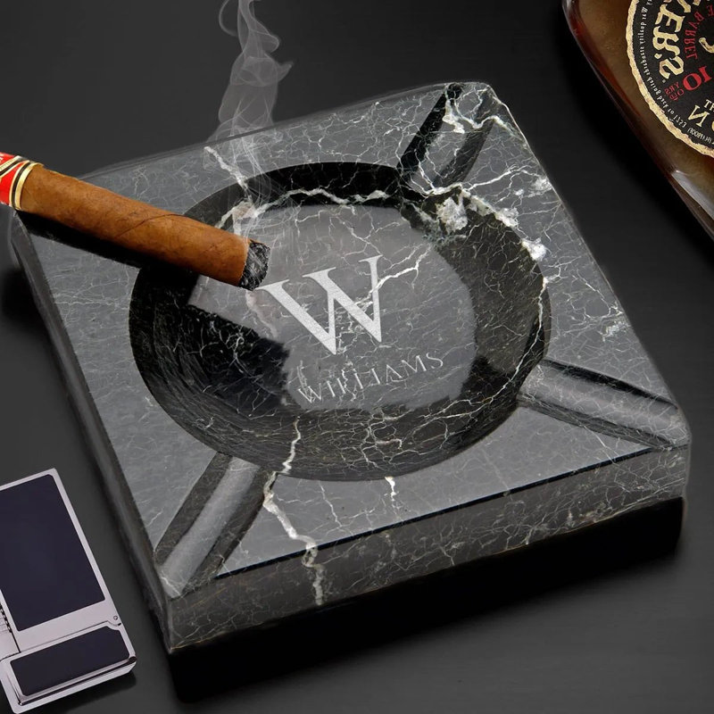 Cendrier cigare gravé en marbre