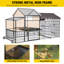 Mobile Chicken Coop 85" Large All-Steel Frame Hen House