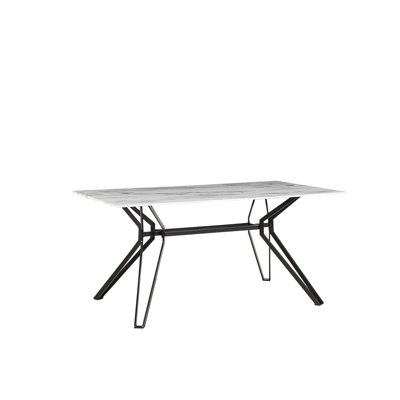 Ballina Glass Top Metal Base Dining Table