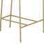 Tabouret à hauteur de comptoir en velours gris glamour avec structure en métal doré, hauteur de siège de 26 po, détails de bar confortables en mousse - chaise de salle à manger chic