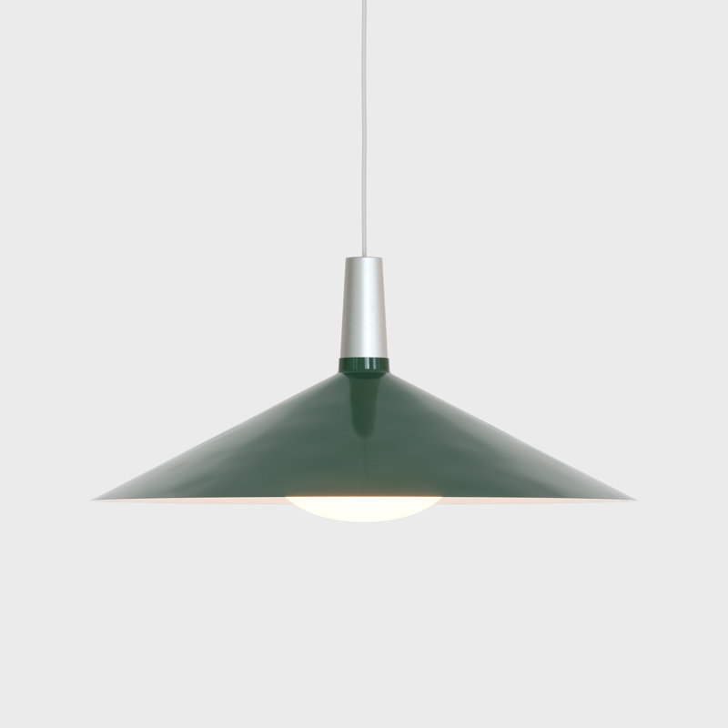 Grand luminaire suspendu en aluminium anodisé, Vert