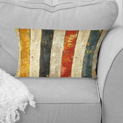 Glam Sparkling Stripes V - Glam Lumbar Pillow
