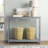2-Tier Console Table, Sofa Side Table With Storage Shelf, X Design For Entryway, Living Room, And Hallway-262422493
