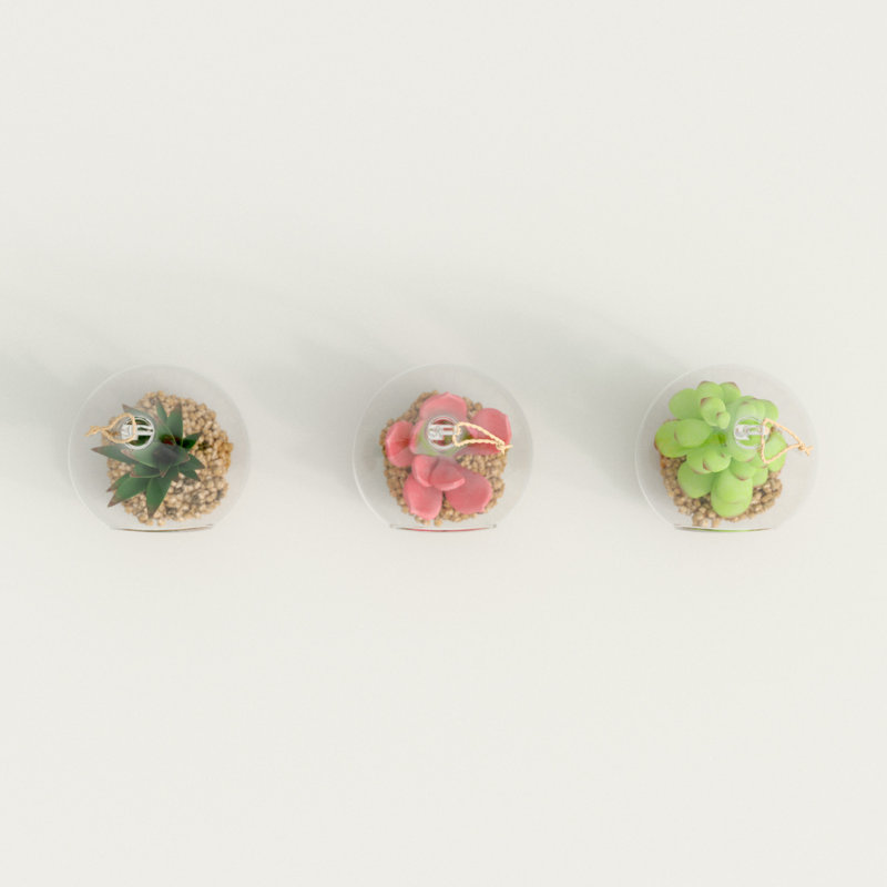 Ensemble de terrarium artificiel 3 pièces