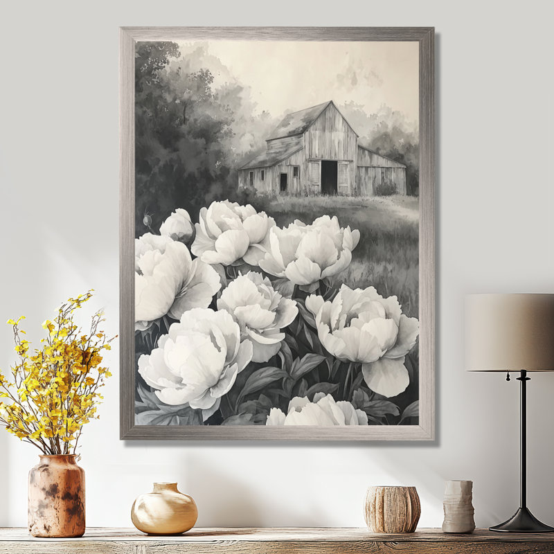 Eichler - Art mural floral, Argent argent, H 20 po x l 12 po, Reproduction encadrée d'une seule photo