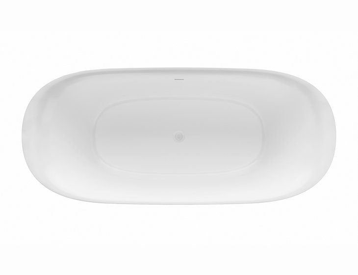 Maricela 72" Freestanding Soaking Bathtub, Gloss White