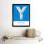 Yokohama City Map Yokohama Blue - Single Picture Frame Typography