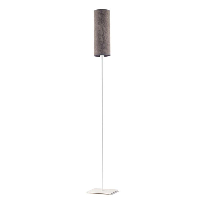 Florencja 165cm Traditional Floor Lamp, Grey Melange, White