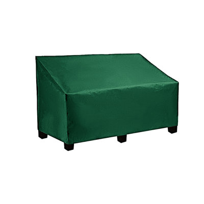 Waterproof Green 3-Seater Patio Bench Cover, Heavy Duty Outdoor Garden Loveseat Cover, UV & Dust Resistant Durable Oxford Fabric, 64" L x 26" W x 35" H