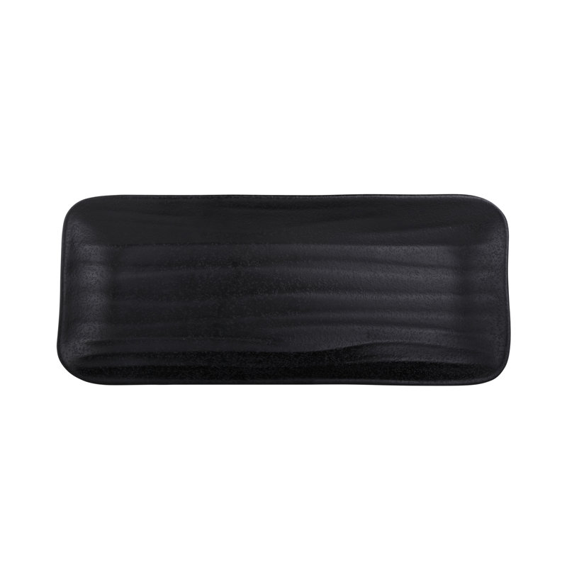 Elite Global Solutions Zen Melamine Platter, Black