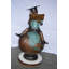 Élève apprenant sur une statue en bronze - Dimensions: L 28 po x l 24 po x H 52 po.