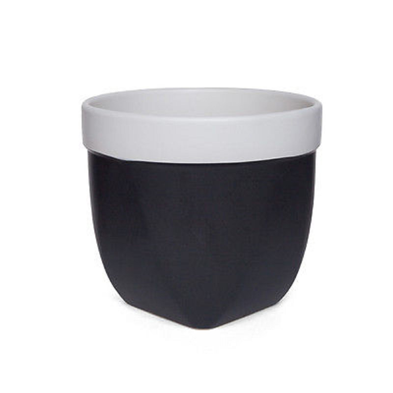 Pot de fleurs en céramique, Gris, H 6 po x l 6,5 po x P 6,5 po