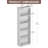 5 Tier Bookshelf, 20 Inches Wide Wooden Storage Shelves,Retro-1875796594