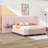 Peg Upholstered Platform Bed with Headboard and Shelves-1312590167-1312590166