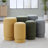 Ottoman Set, Fabric - Yellow