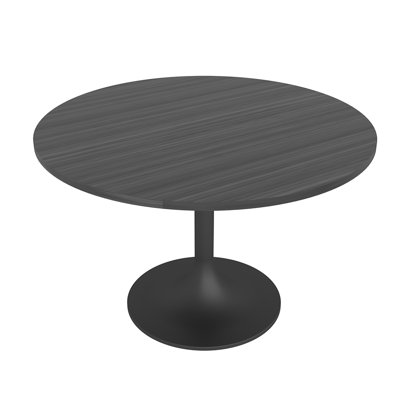 Round Conference Table with Metal Tulip Base