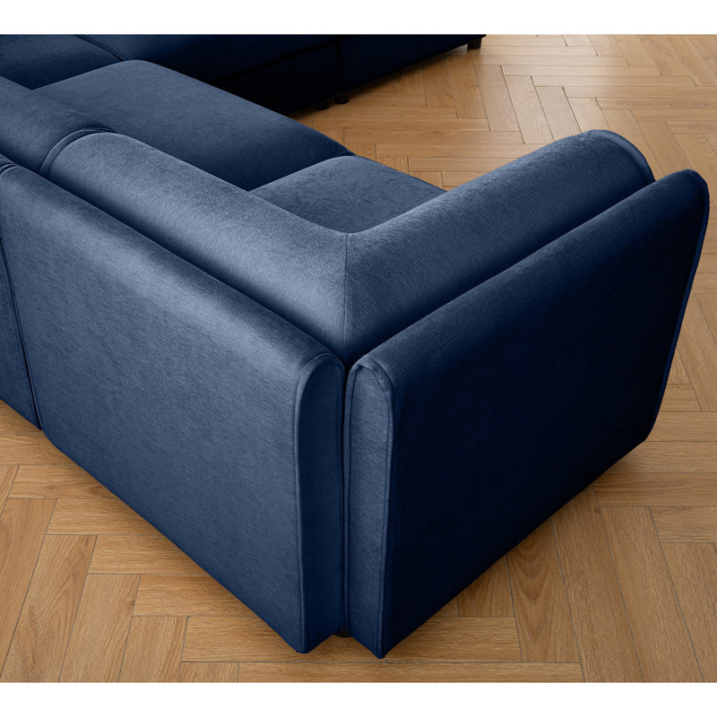 Chenille bleue luxueuse avec rangement et design confortable 2, cylindrique, Bleu