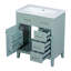 Meuble-lavabo simple 30 po avec plateau en céramique Keyashia-937698506