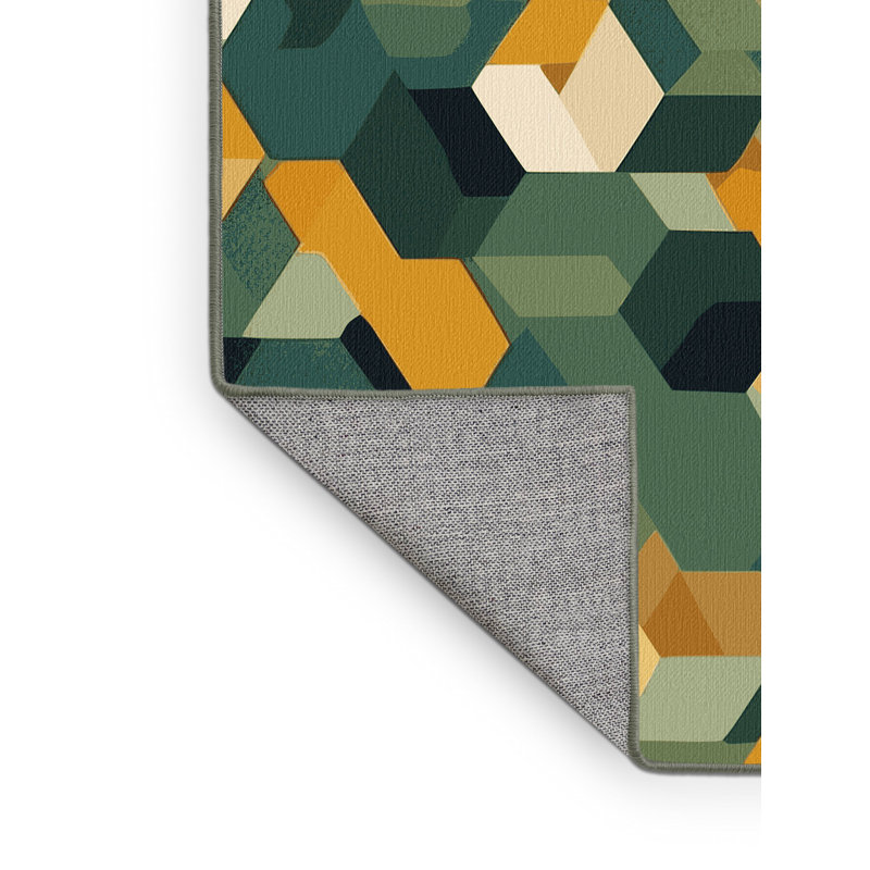 Earth Motif Matrix Rug, Round 3'