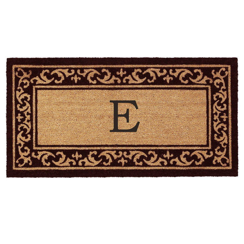 Zawacki Personalizable Non-Slip Doormat, E, Rectangle 2' x 4'