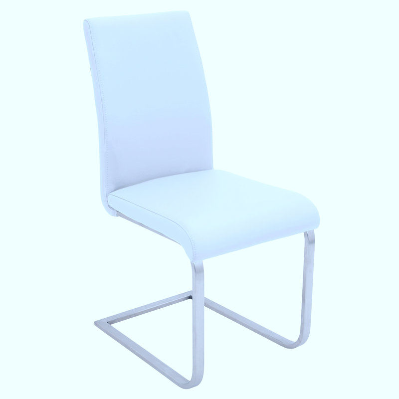 Chaise d'appoint Johntay, Polyester blanc
