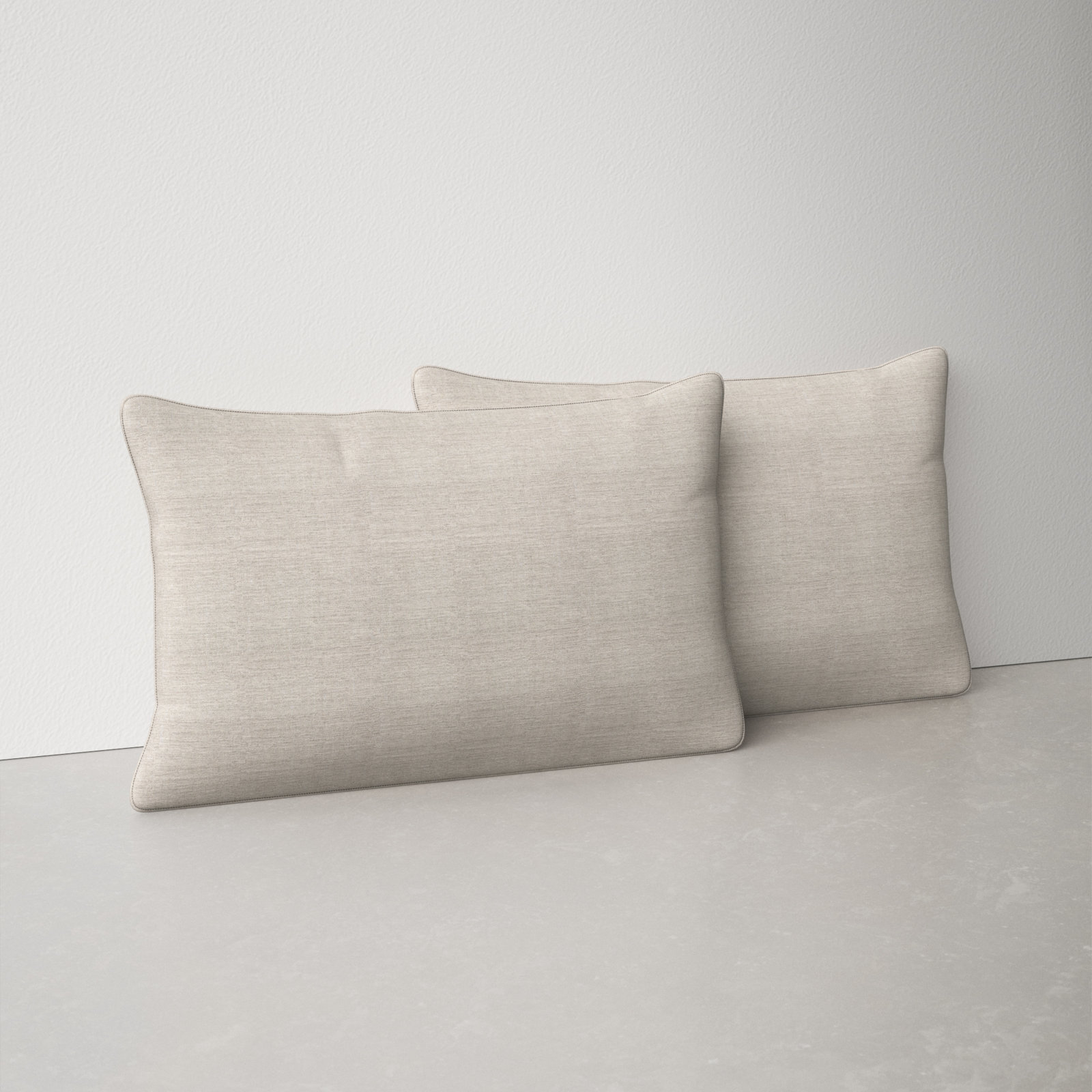 Ashish 26" x 24" Sunbrella® Pillow Cover and Insert, Beige, Rectangle 16" H x 26" W