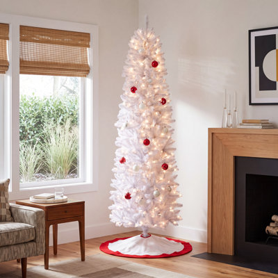 Peake Pencil 7.5' Pre-Lit Spruce Christmas Tree
