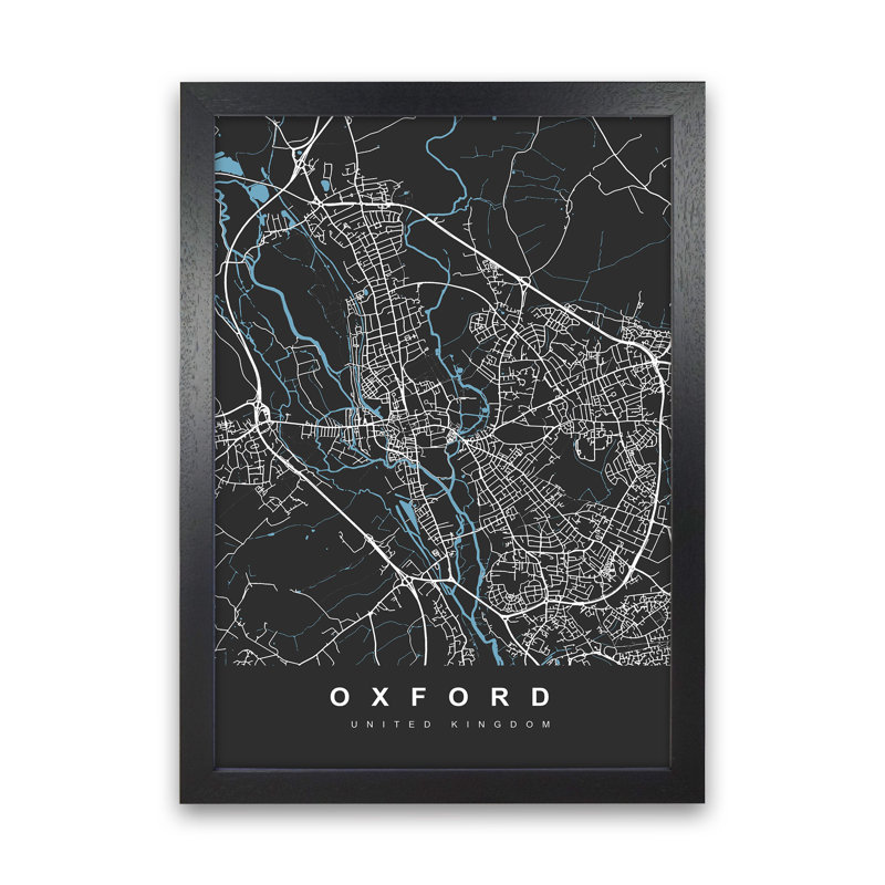 Oxford IV - Print, 34cm H x 25cm W x 3cm D, Black Paper
