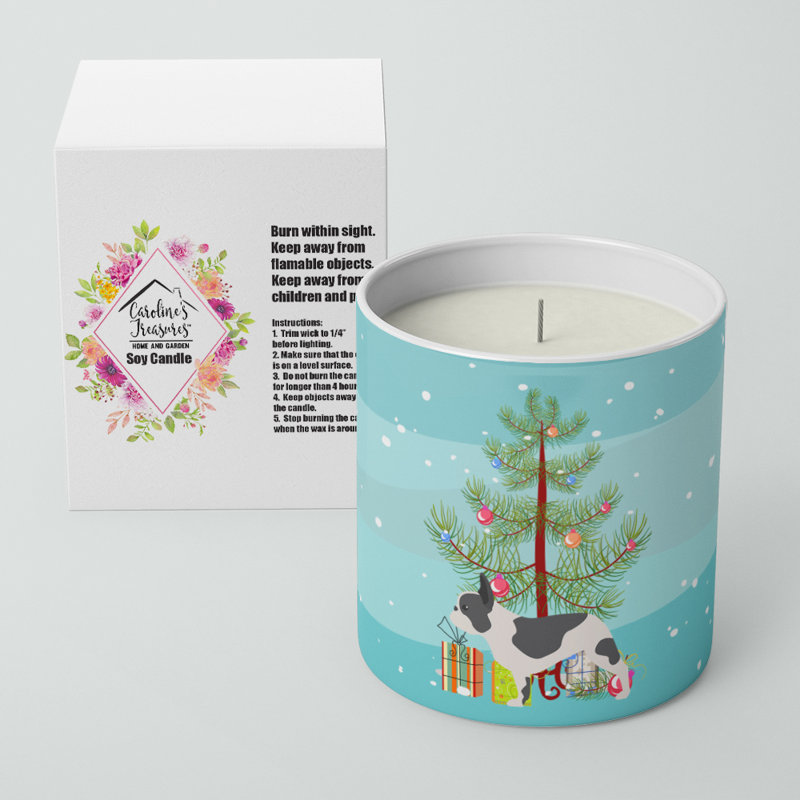 Pine / Christmas Tree Scented Jar Candle with Ceramic Holder