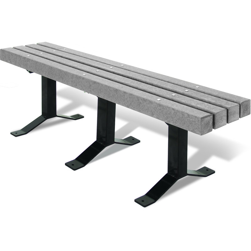 UltraSite Plastic Park Bench, Green, 96"(4 x 4 Planks)