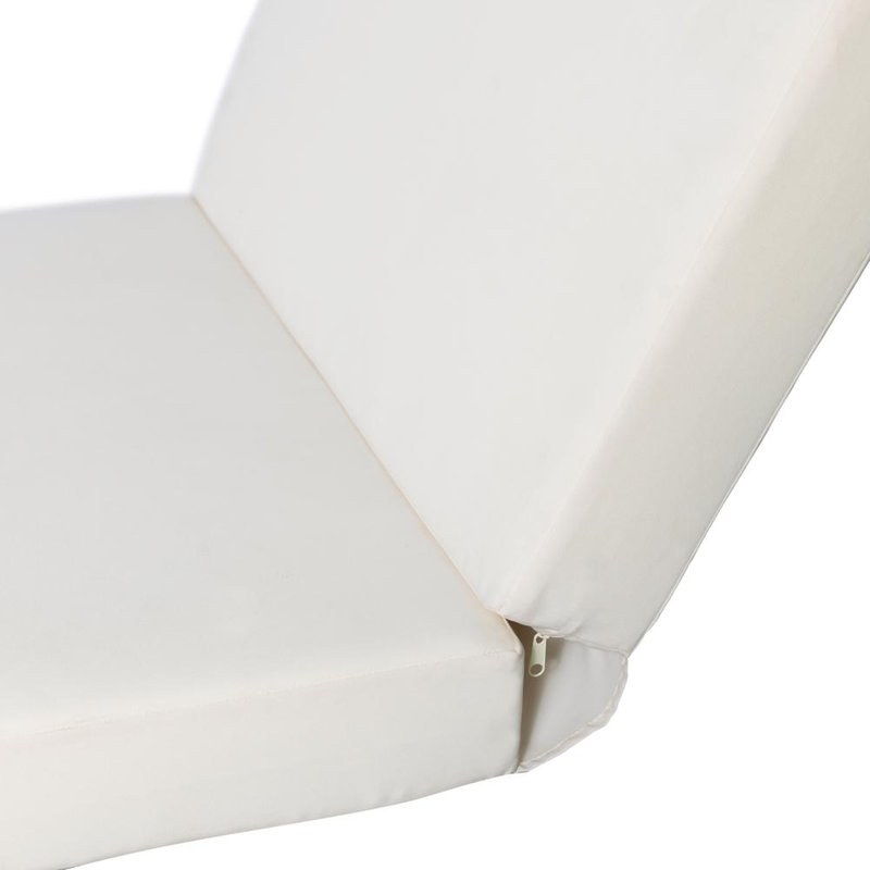 Outdoor Chaise Lounge with Cushion, Cream