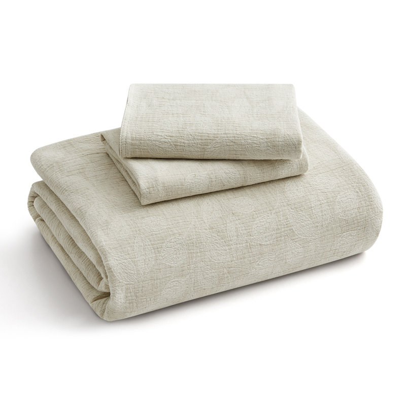Ensemble de housse de couette respirant en mélange de lin, mélange de lin de coton lavable à la machine