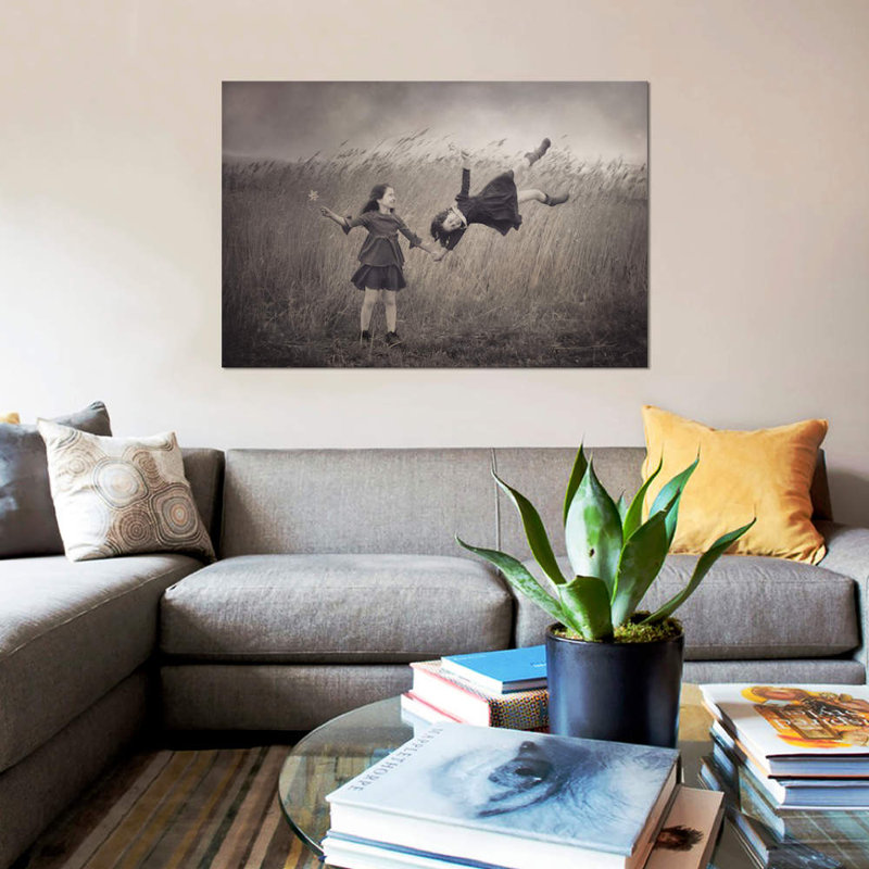 « wind fée contes », impression sur toile, H 18 po x l 26 po x P 1,5 po, Toile tendue, Pas de tapis